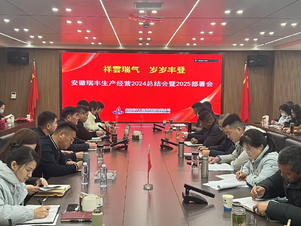 安徽瑞豐召開生產(chǎn)經(jīng)營2024總結(jié)會(huì)暨2025部署會(huì)