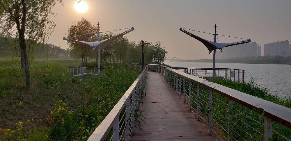 新汴河堤岸綠化景觀項目園區棧步道及護坡工程